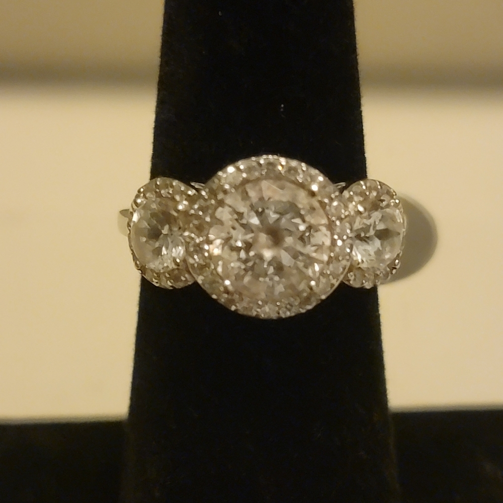 Sterling silver with CZ size 6.75